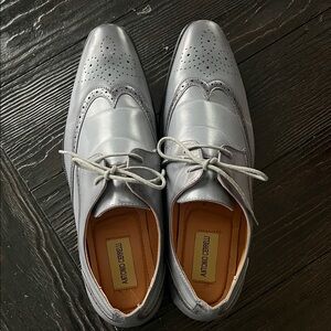Men's Gray Oxford Shoes - NEW